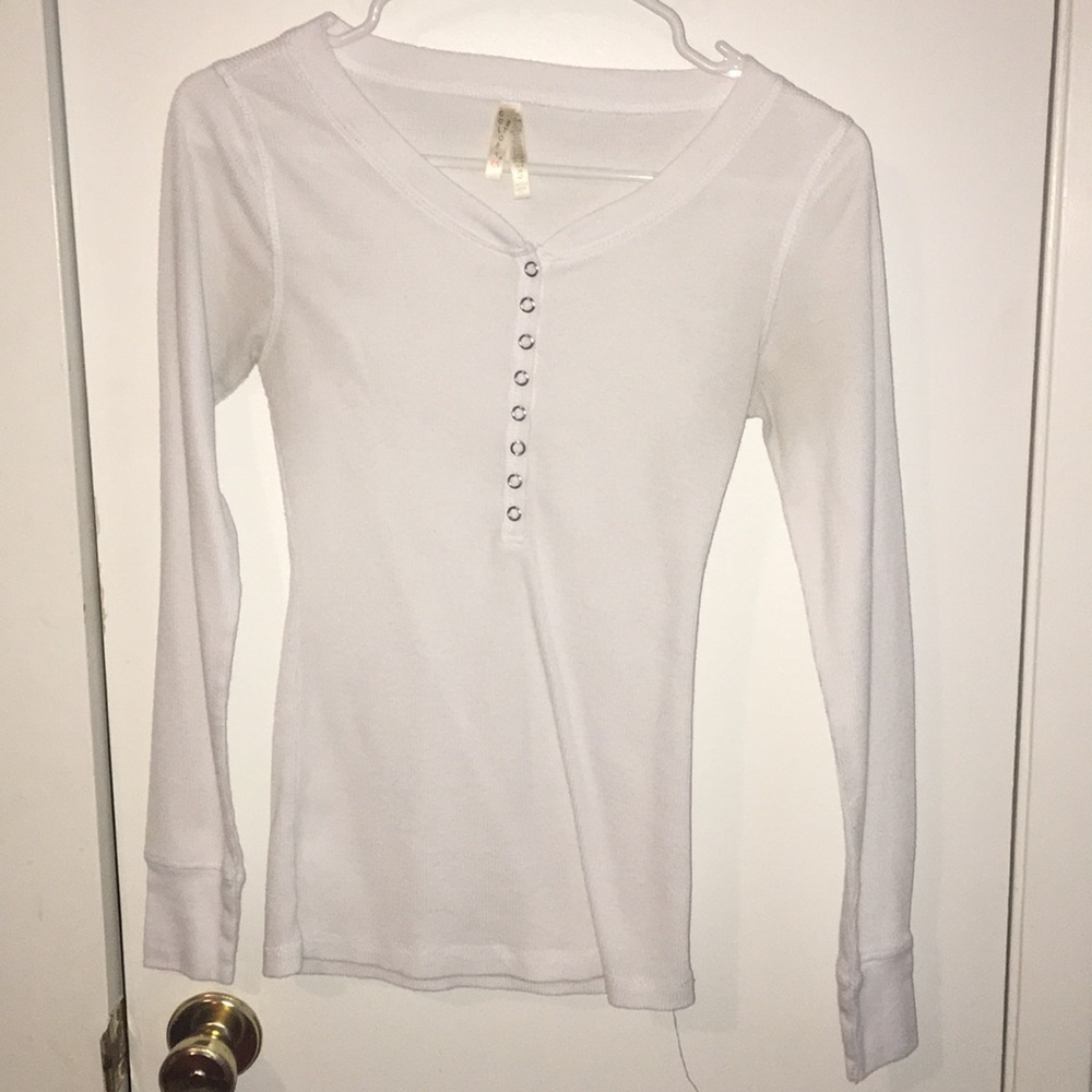 Forever 21 While Button Down Long Sleeve.